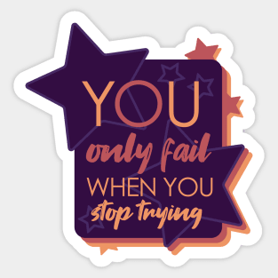 Don't stop motivational quote [Hearth] Sticker